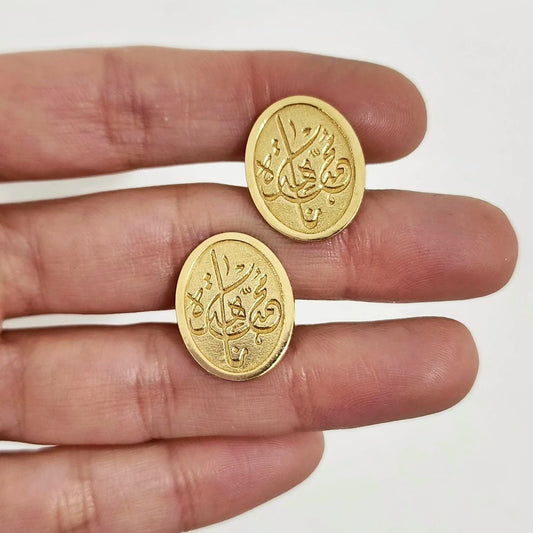 Oval Cufflinks plated gold