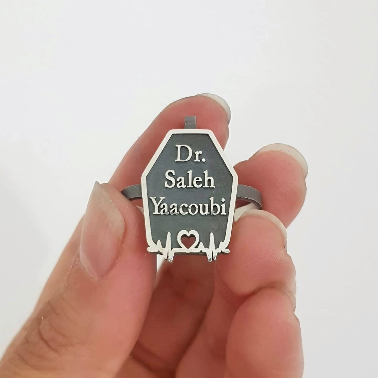 Stethoscope Name Tag قطعة سماعة الطبيب